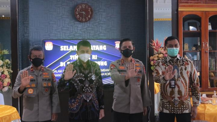 Polda Lampung Audiensi Tim KPK RI, Rapat Koordinasi Penanganan Perkara Tindak Pidana Korupsi